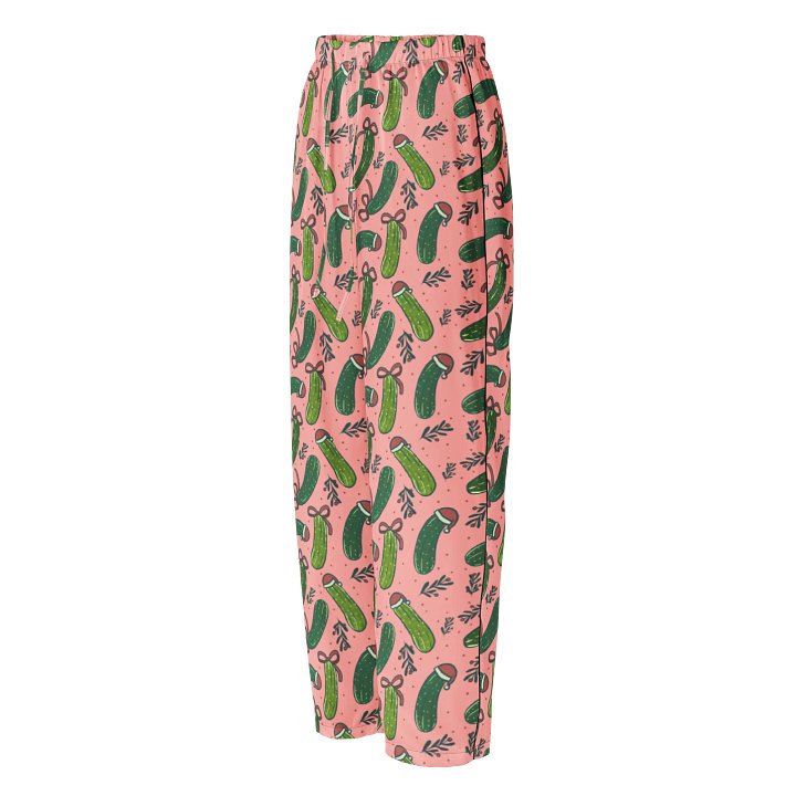 Christmas Pickles Patterned Pyjama Pants, Pink product image (2)