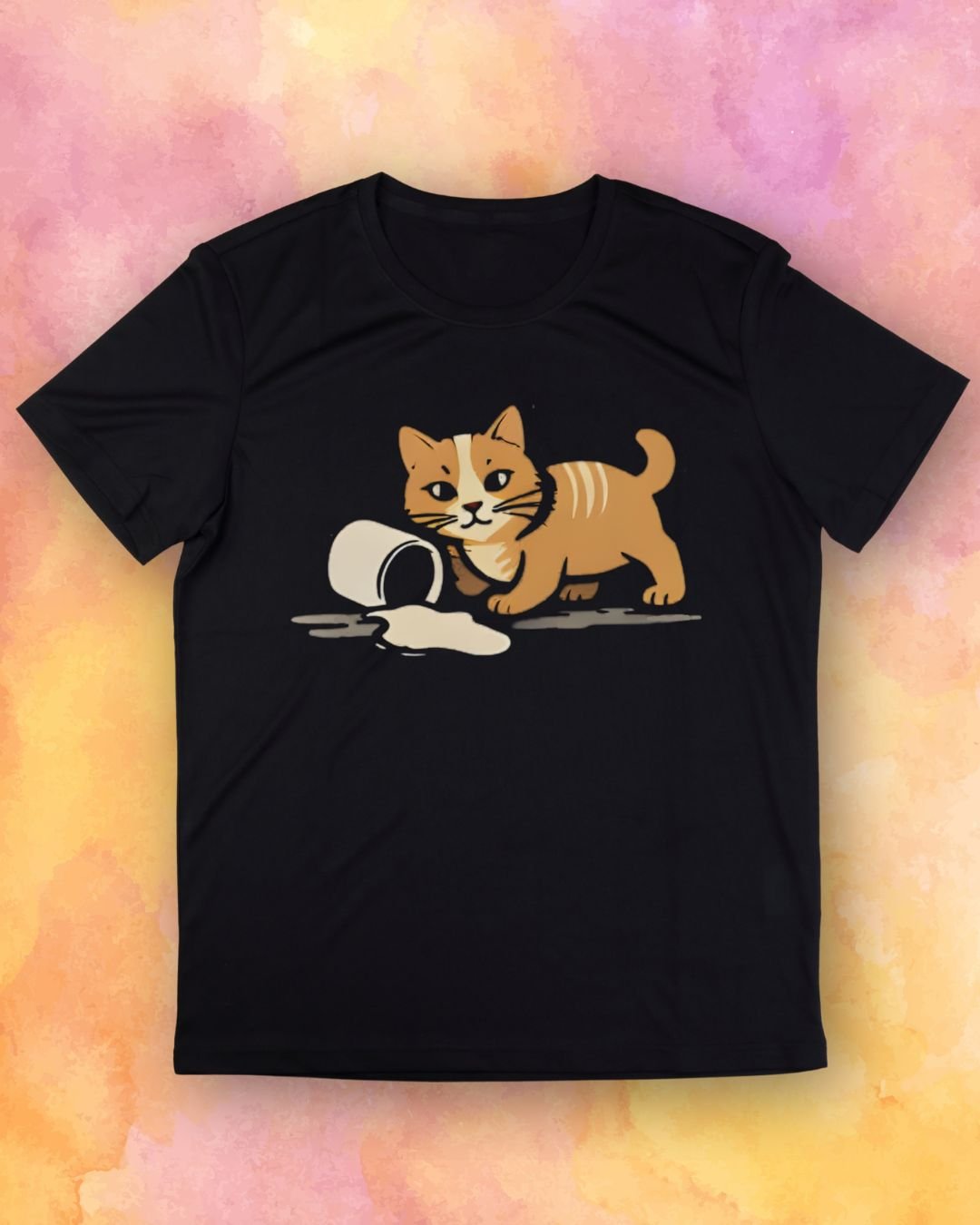 Cat Spilling Milk T-Shirt product image (1)