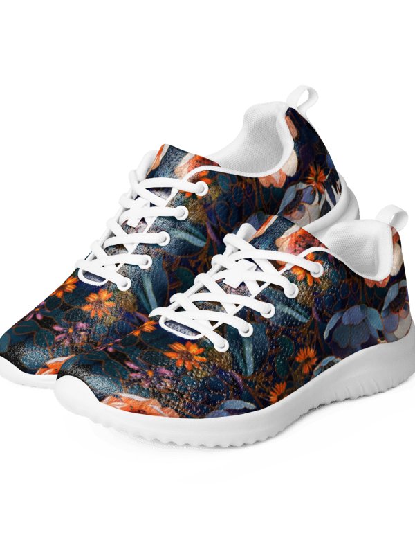 Midnight Bloom: Florale Art-Deco Women's Sneakers product image (5)