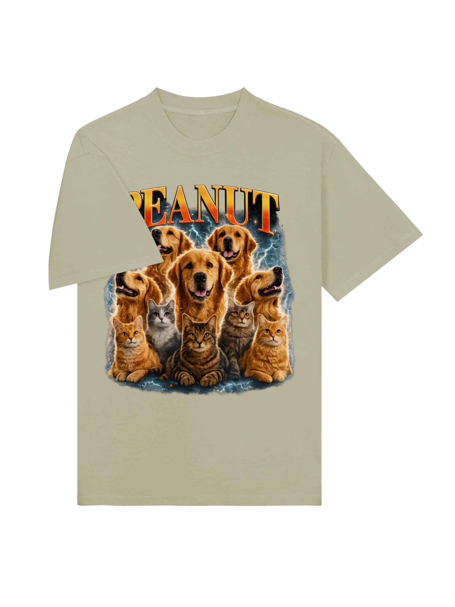 PEANUT – Golden Retriever & Cat Vintage Graphic T-Shirt product image (3)