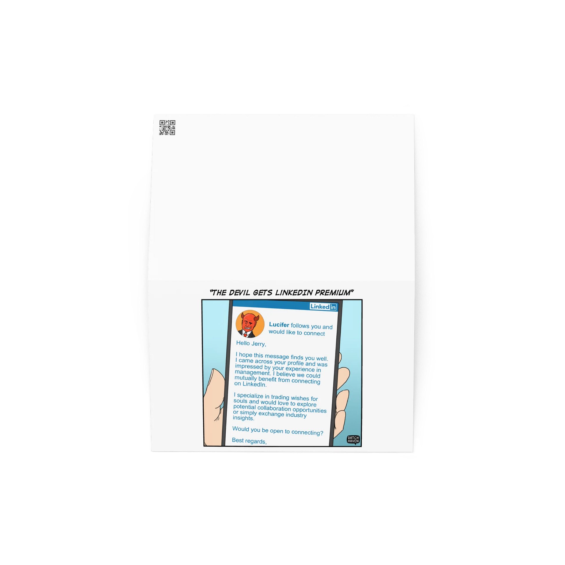"The Devil gets LinkedIn Premium" card product image (4)
