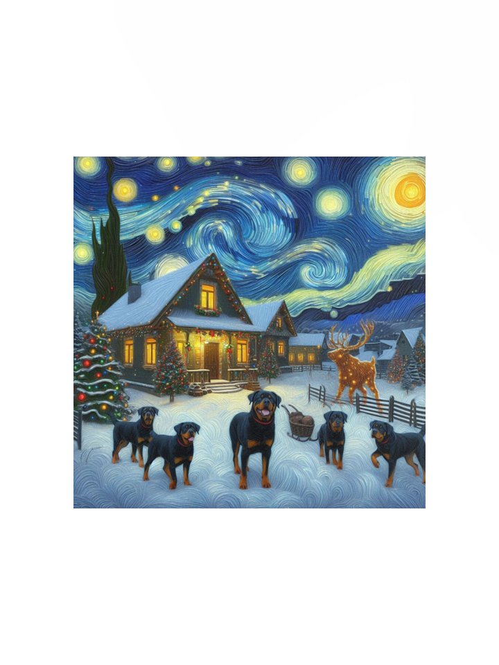 Starry Night Rottweiler Matte Poster product image (4)