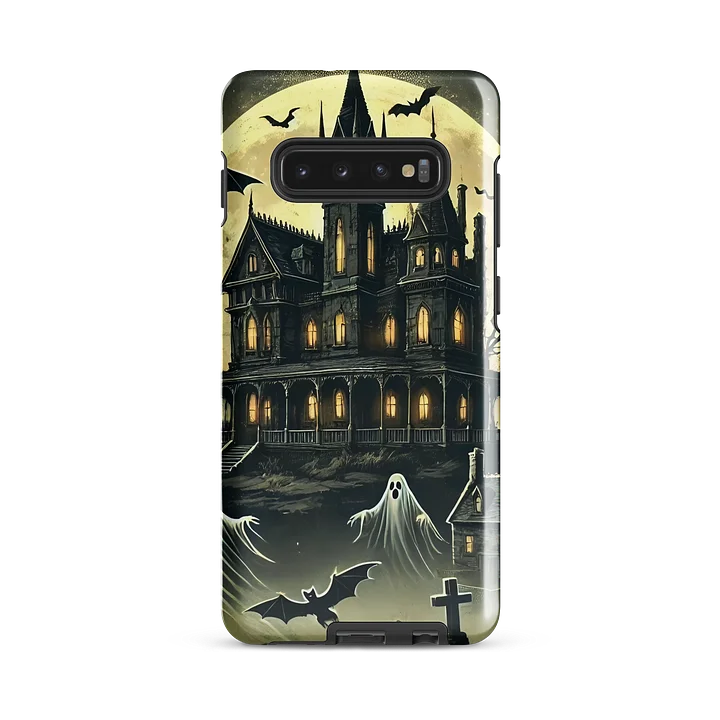 Haunted Mansion Samsung Tough Case - Gothic House with Ghosts Design product image (1)