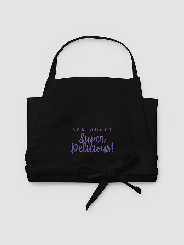 Super Delicious Embroidered Cooking Apron (Lavender) product image (1)