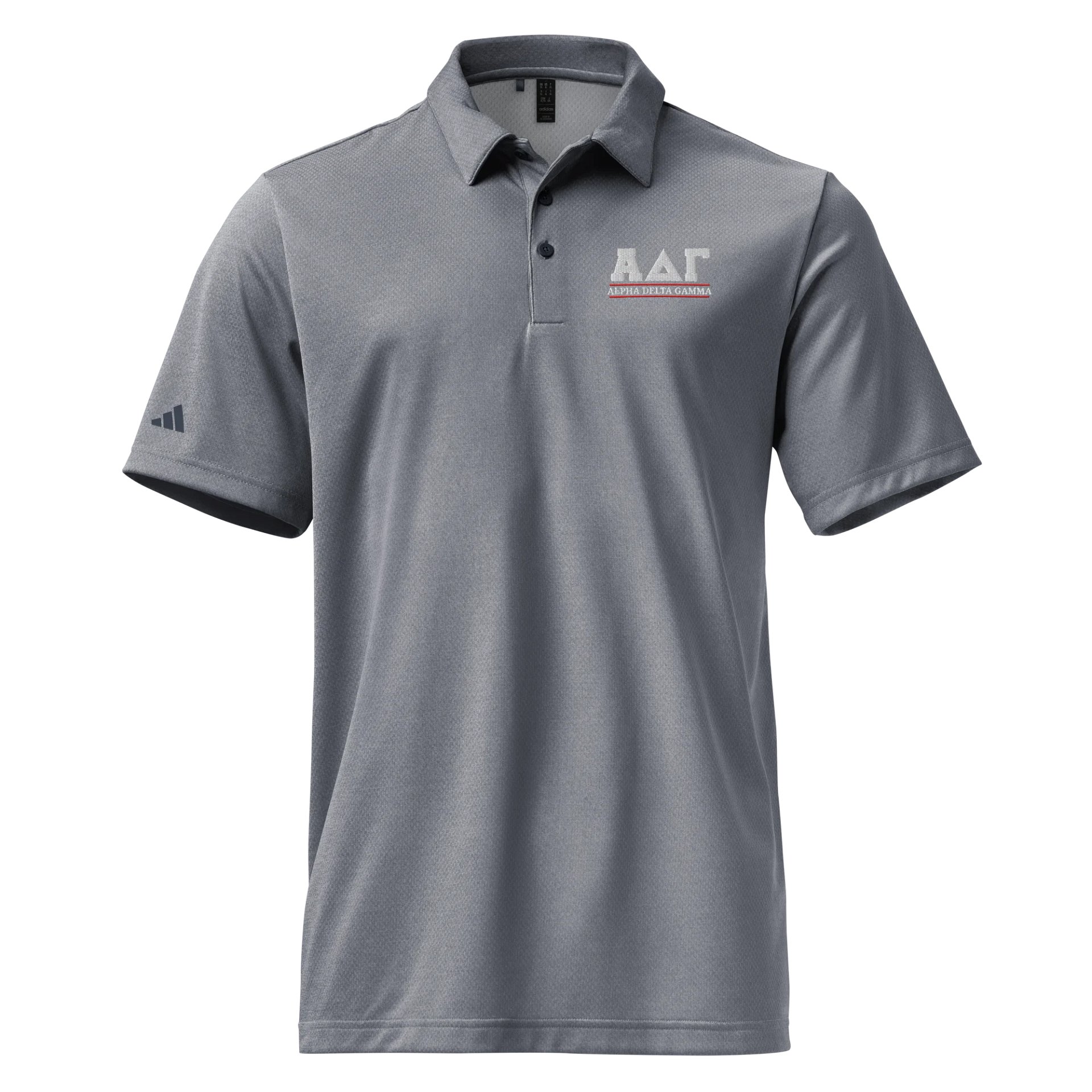 Alpha Delta Gamma Letters Space-Dyed Polo product image (1)