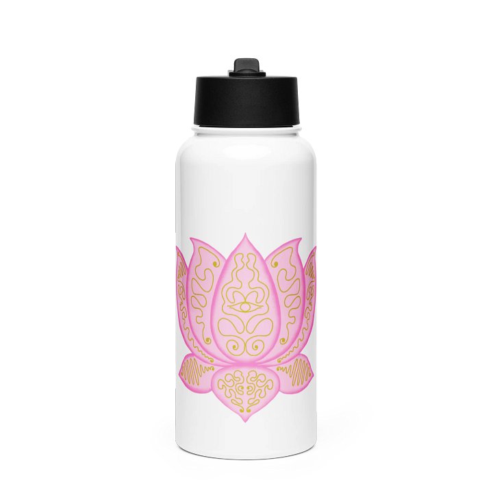 Golden Lotus Stainless Steel Water Bottle product image (1)