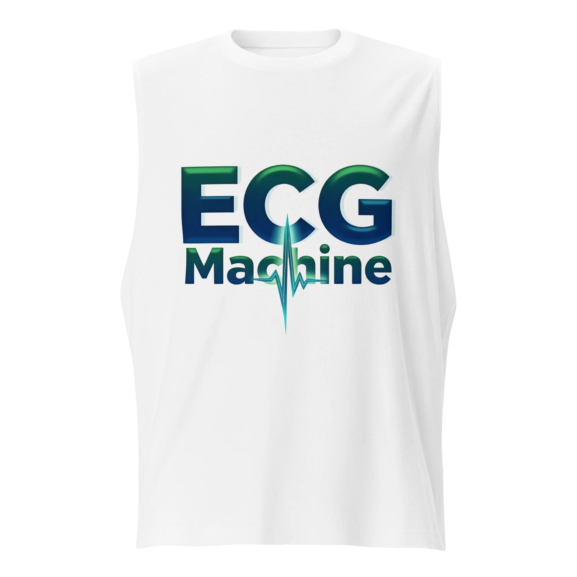 Heartbeat ECG Machine Muscle Tank product image (1)