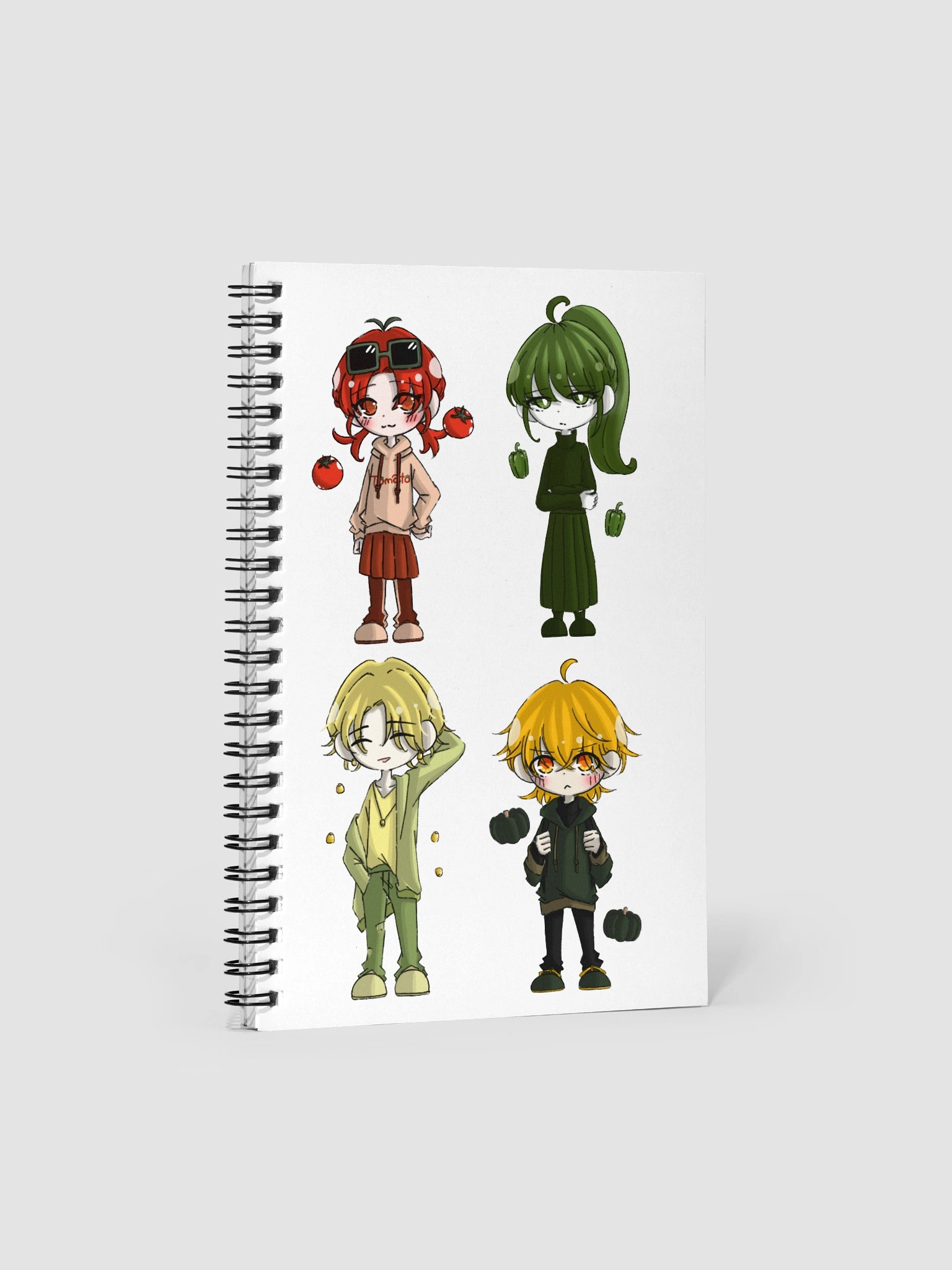 Fruit & Vegetable Series - Chibi Notebook 🍅🫑🌽🎃 product image (2)