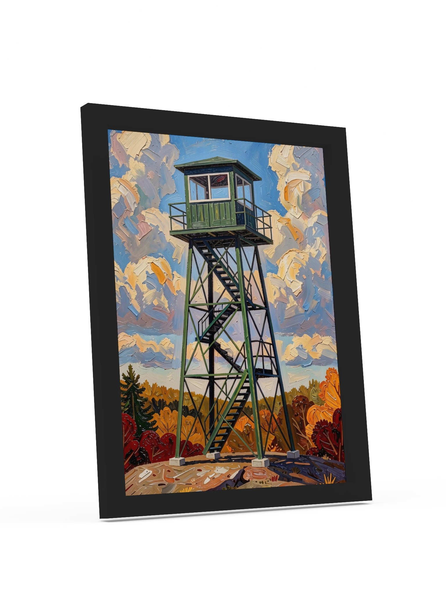 Fire Tower in Autumn Framed Print product image (29)