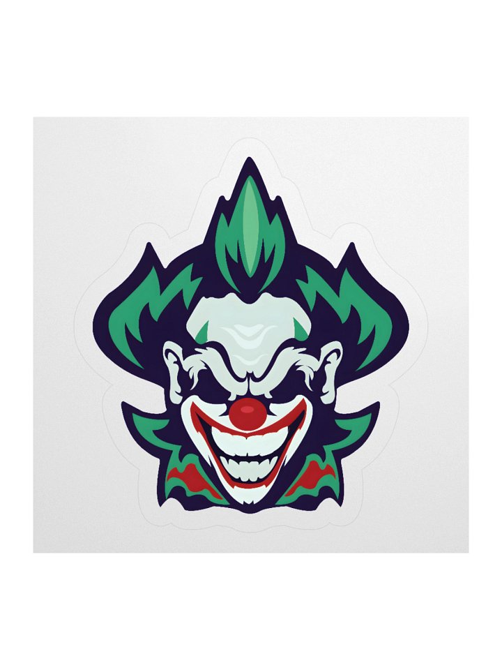 Sinister Grin Clown Kiss Cut Stickers product image (1)