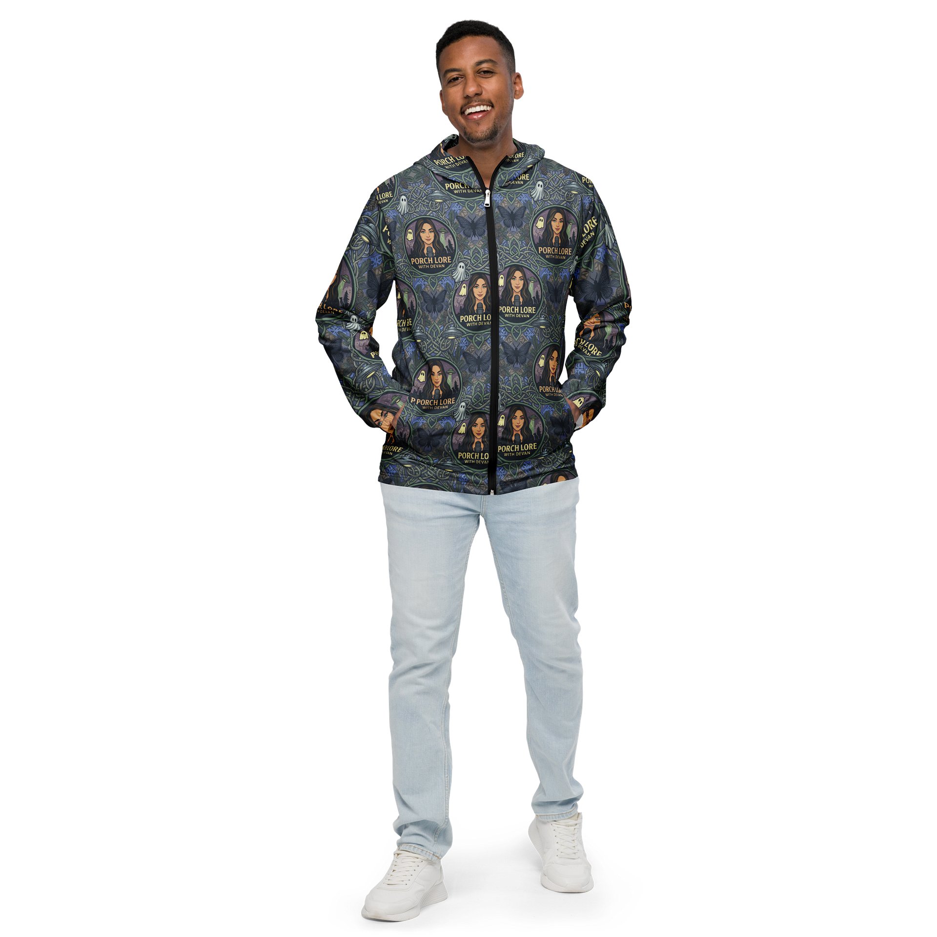 PORCH LORE DEVAN PERIWINKLE MOTH WINDBREAKER JACKET product image (1)