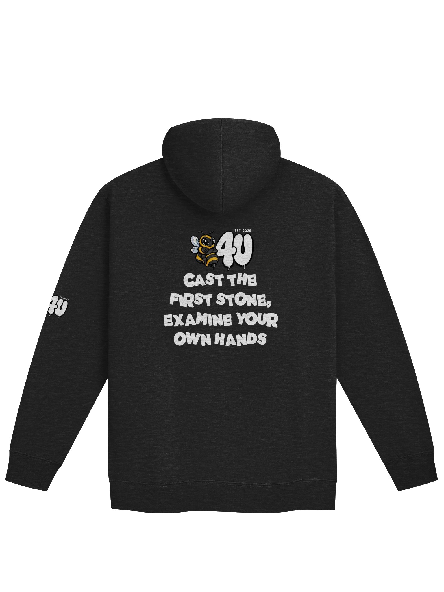 B4U CAST THE FIRST STONE FLEECE ZIP-UP HOODIE product image (2)
