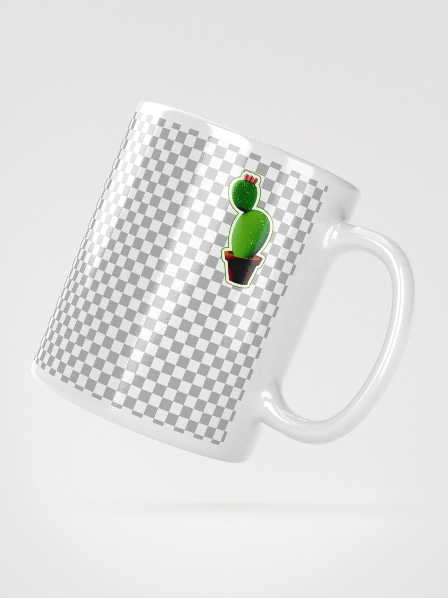 Transparency Grid White Glossy Mug product image (3)