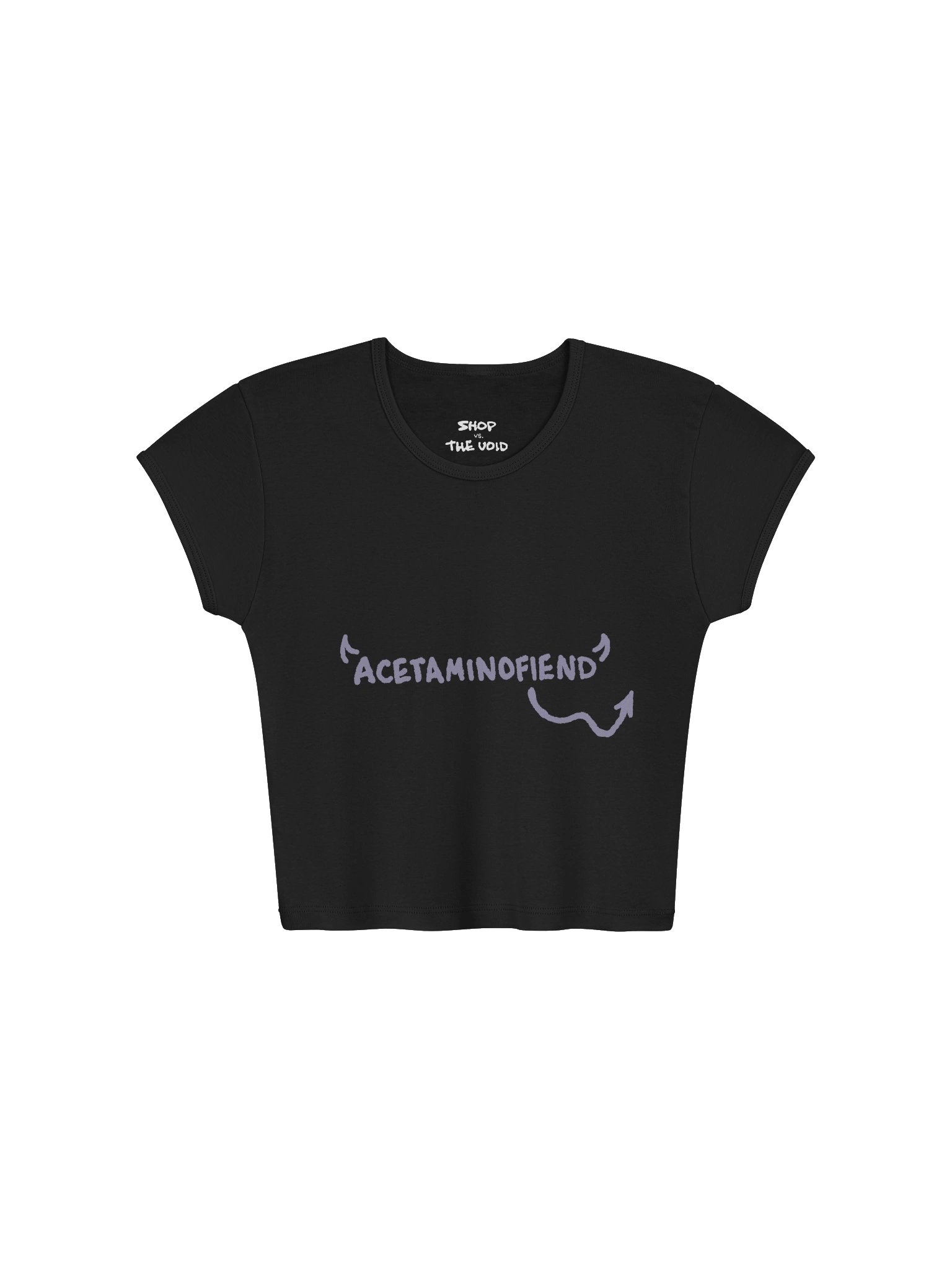 ACETAMINOFIEND lavender and black baby tee product image (1)