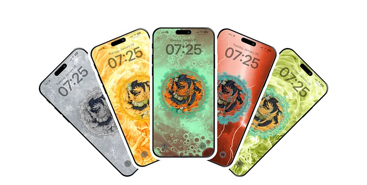 Metallic Dragons Phone Wallpaper Pack product image (1)