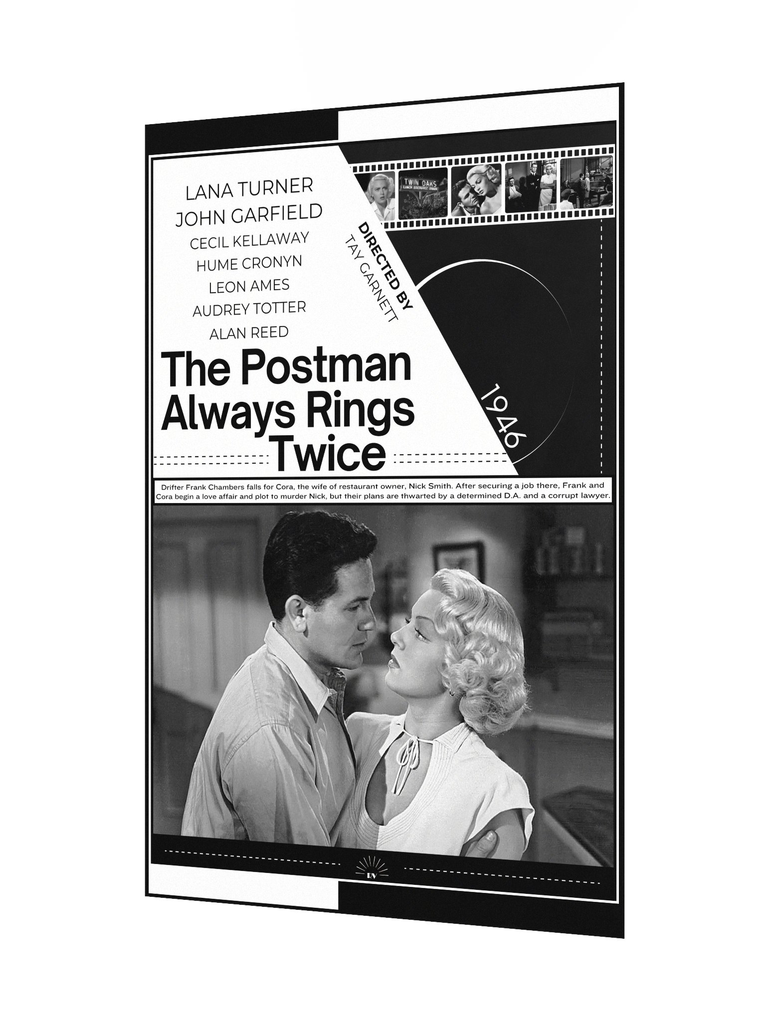 The Postman Always Rings Twice with Lana Turner and John Garfield 1946 | Movie Poster | 12x18 Wall Art product image (3)