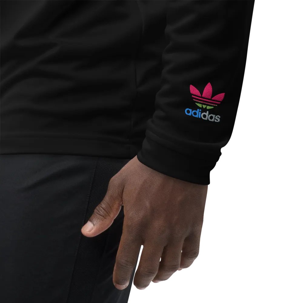 Adidas Pink Leaves Quarter-Zip Pullover product image (2)