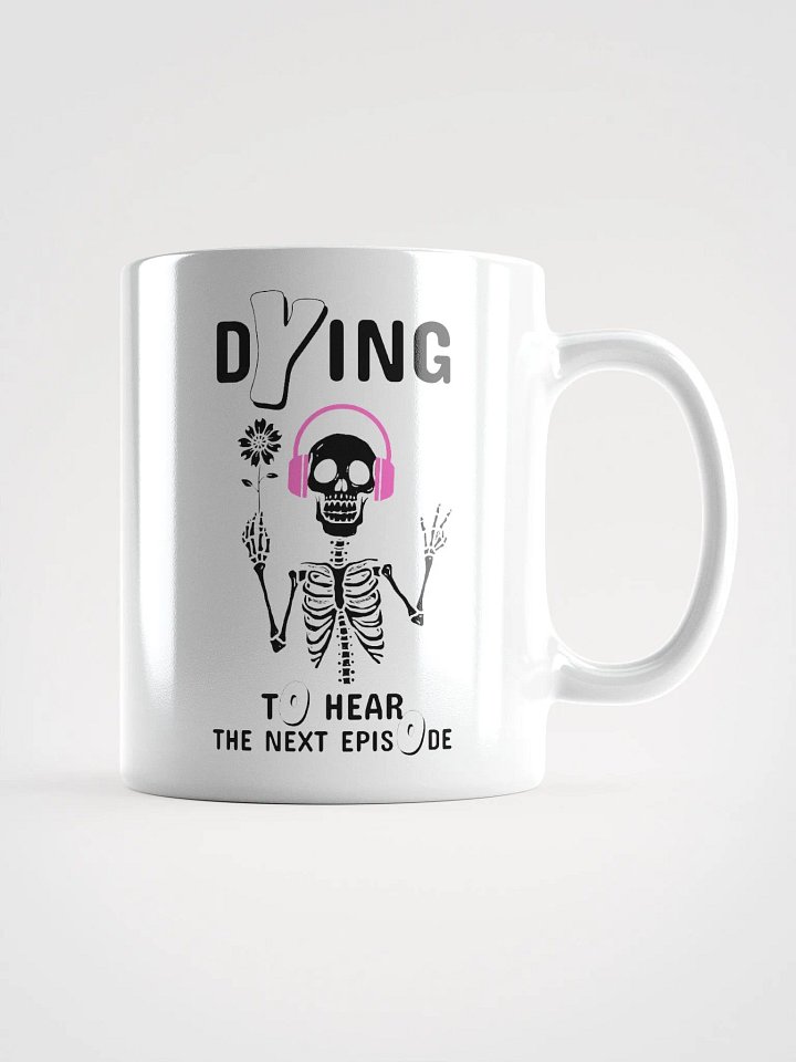 Skeleton Listening To A True Crime Podcast Coffee Mug product image (2)