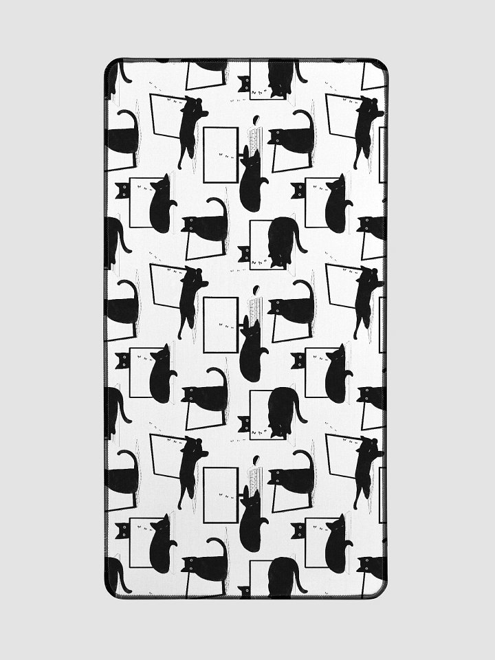 Cats Sleeping on Laptops Patterned Desk Mat product image (2)