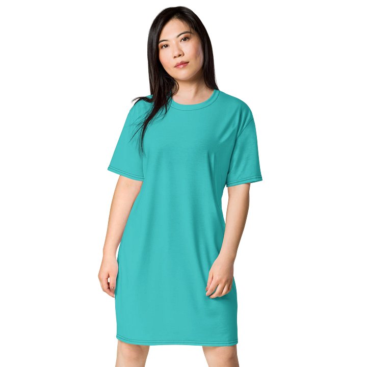Oversized T-Shirt Dress - Rich Dark Turquoise, Sizes 2XS-6XL product image (1)
