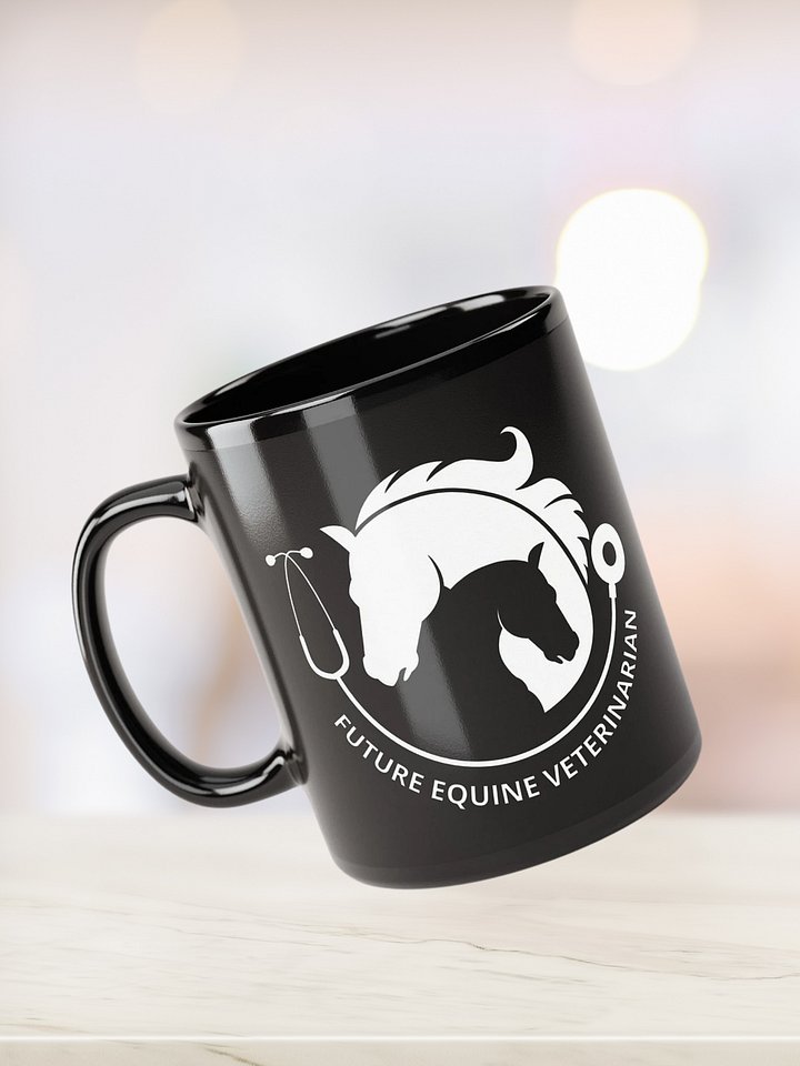 "Future equine veterinarian" black glossy mug product image (2)
