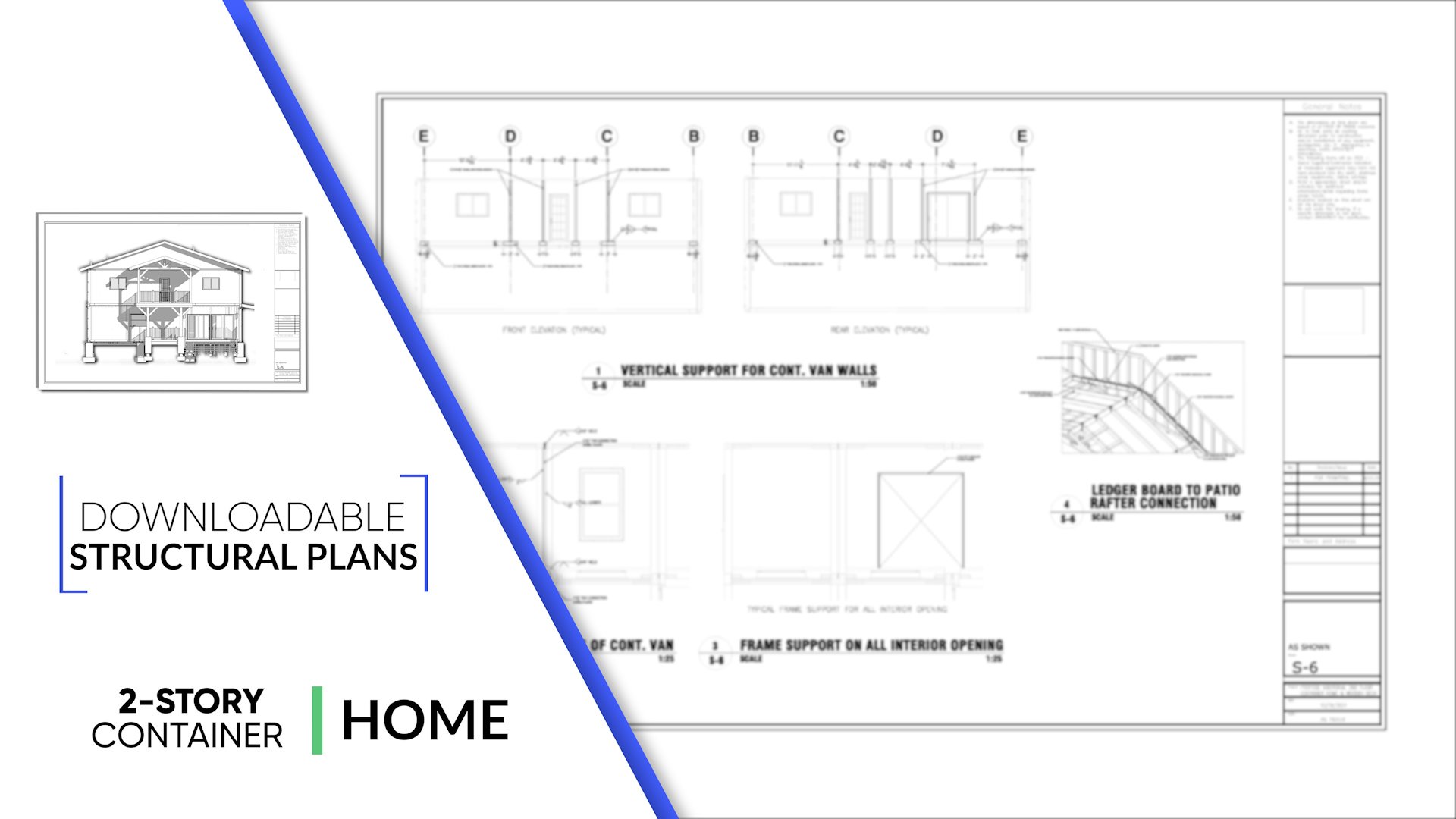 Structural Plans/Drawings: 2-Story Container Home | Think Outside The ...
