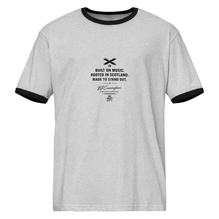 Scotland Signature “Built On Music” Premium Unisex Ringer T-Shirt product image (1)