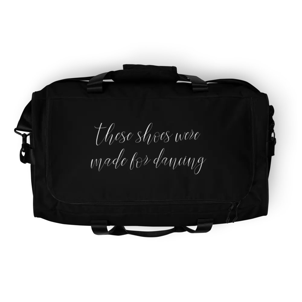 Large Dance Bag | Black with White Logo and Quote product image (2)