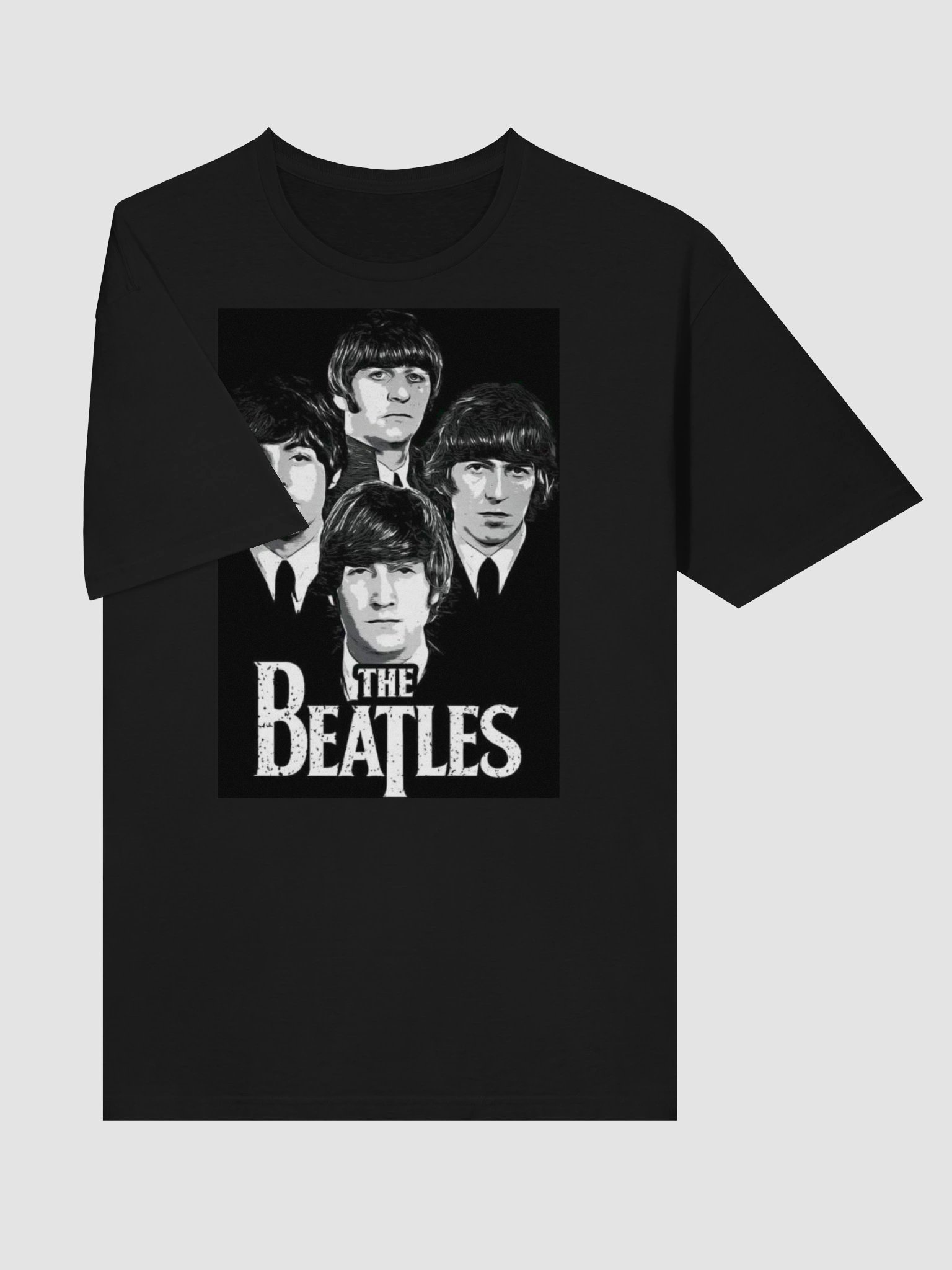 The Beatles T-Shirt | Black & White Portrait Graphic Tee | Classic Rock Band Shirt product image (3)
