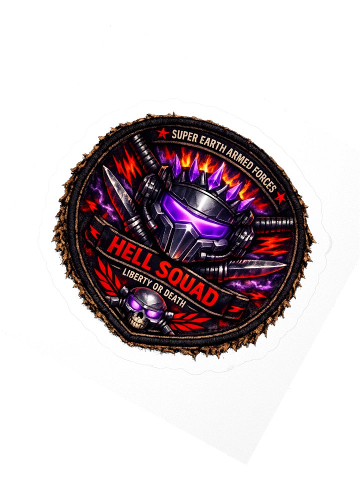 Hell Squad Liberty Or Death Kiss Cut Sticker product image (5)