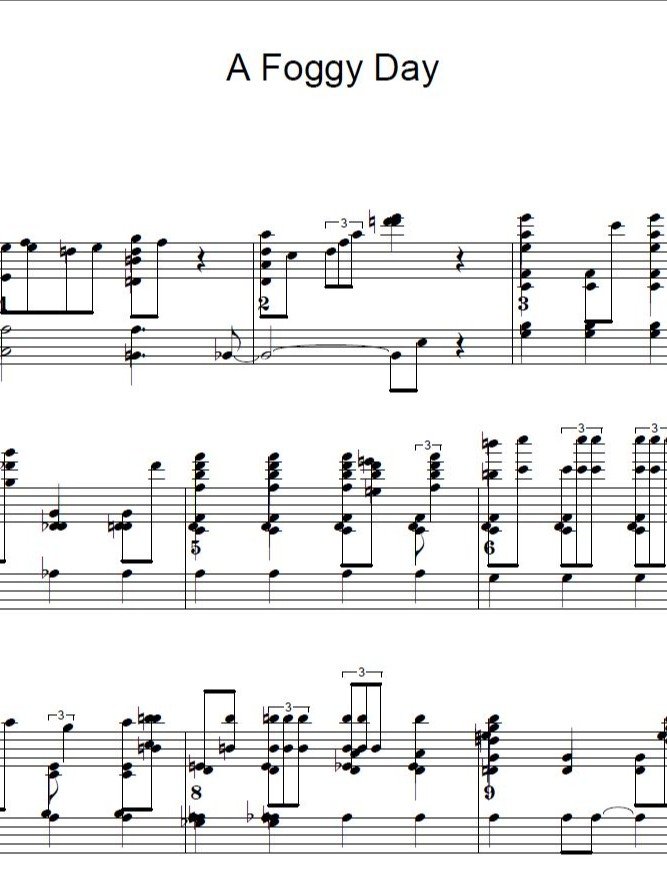 A foggy day - Piano sheet music product image (1)