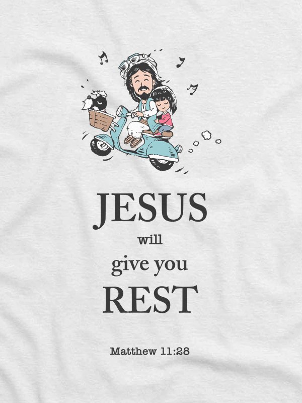 "Jesus will give you rest" t-shirt product image (2)