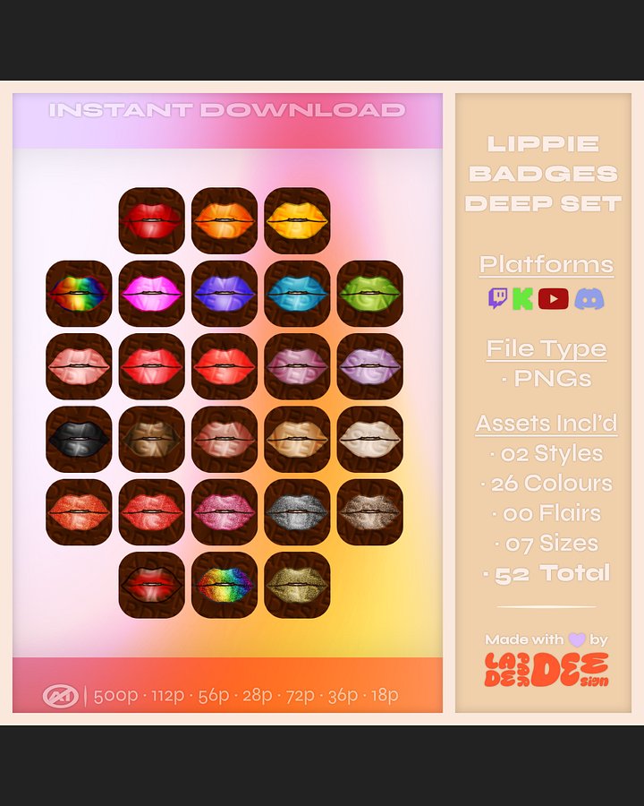 Lippie Badges [Deep Set] product image (1)