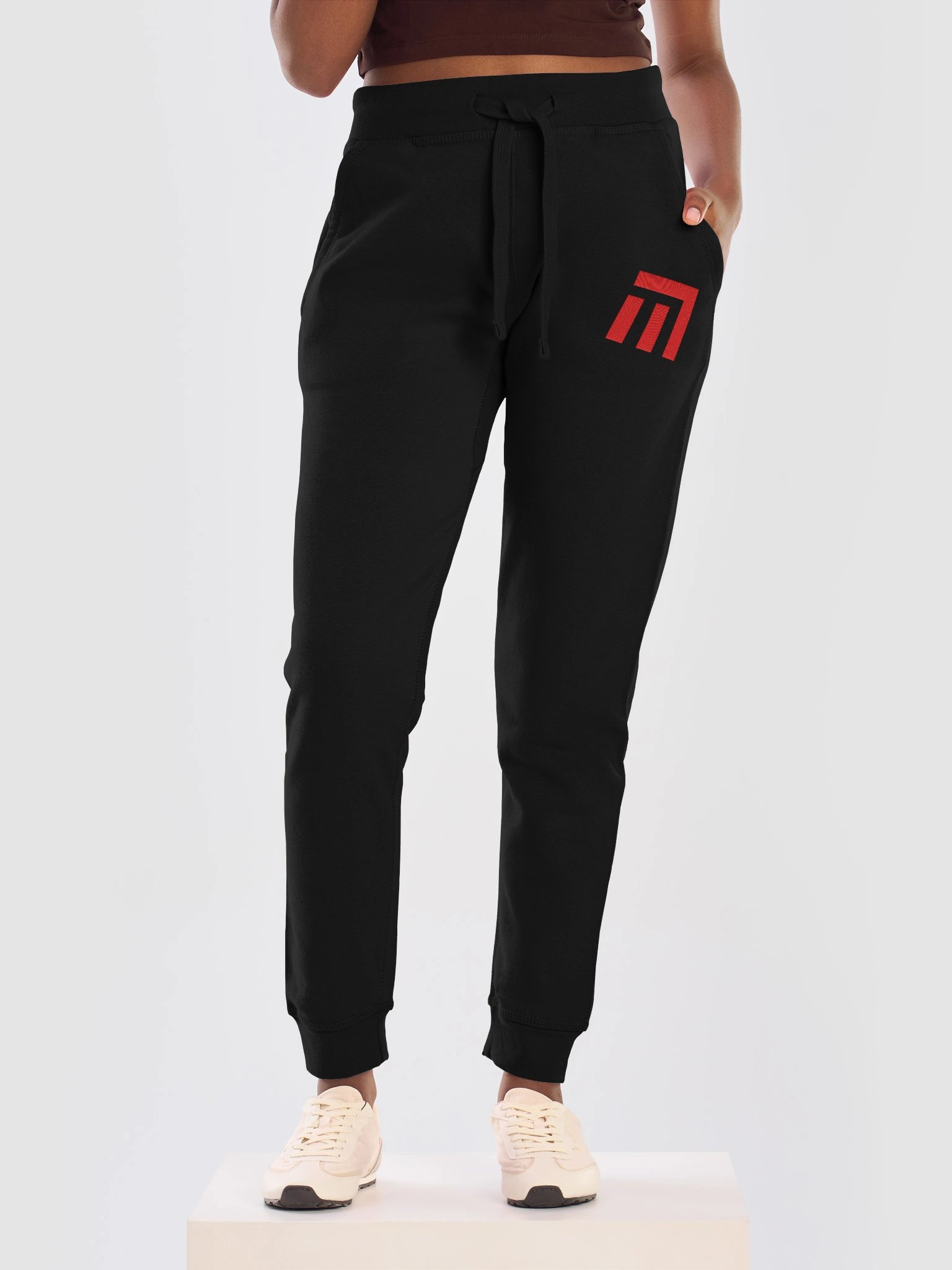 Red M Logo Emblem Fleece Joggers UNISEX product image (3)