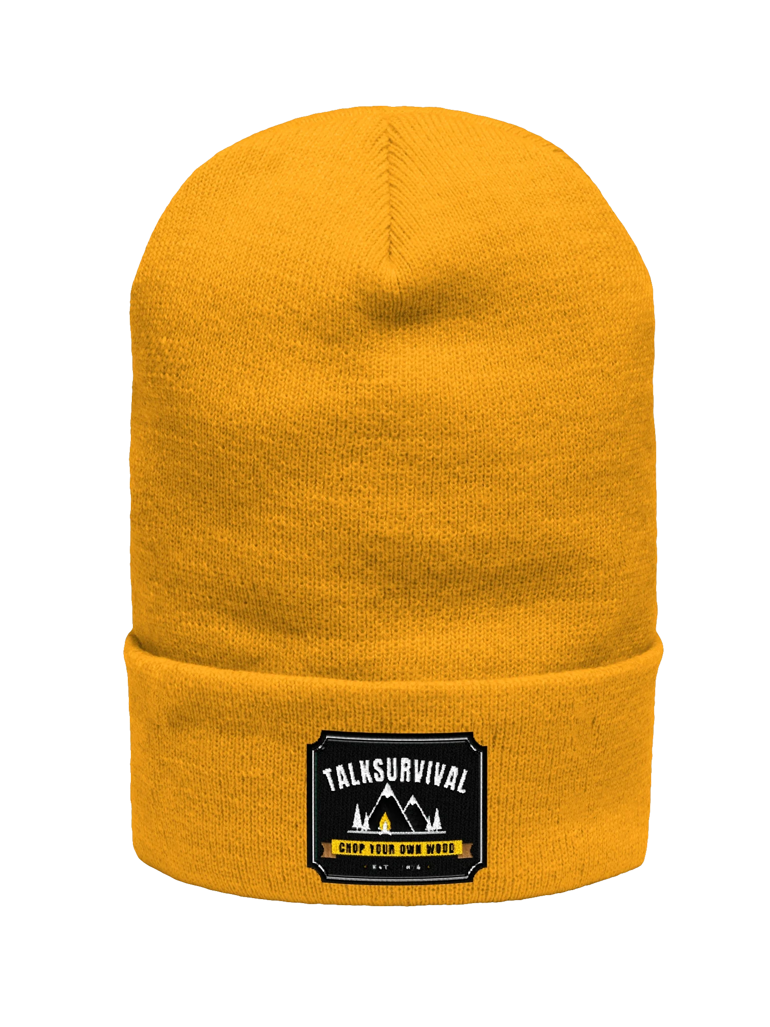 Talk Survival Yellow Cuffed Beanie