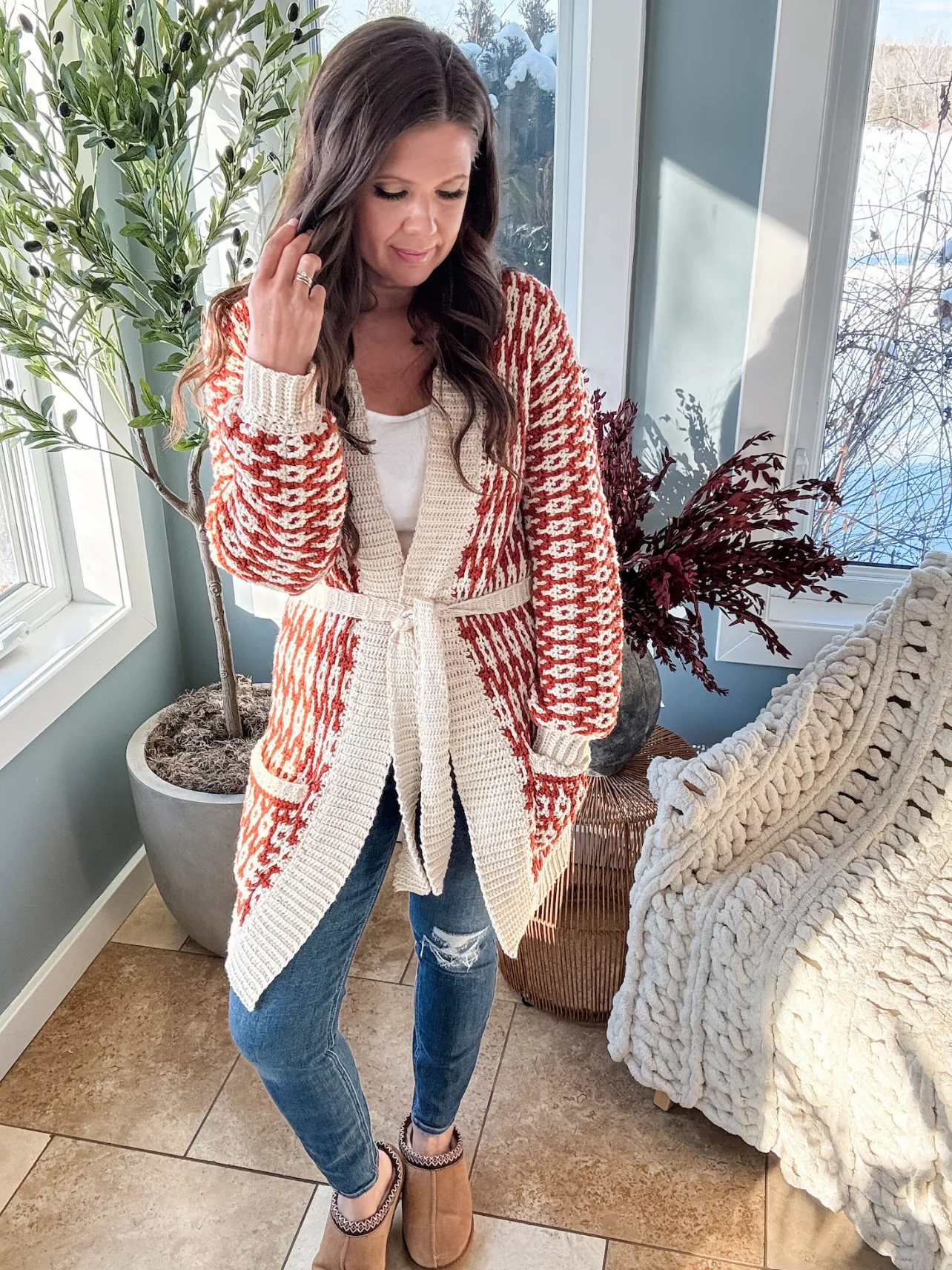 Hello Pumpkin Mosaic Cardigan Crochet Pattern product image (1)