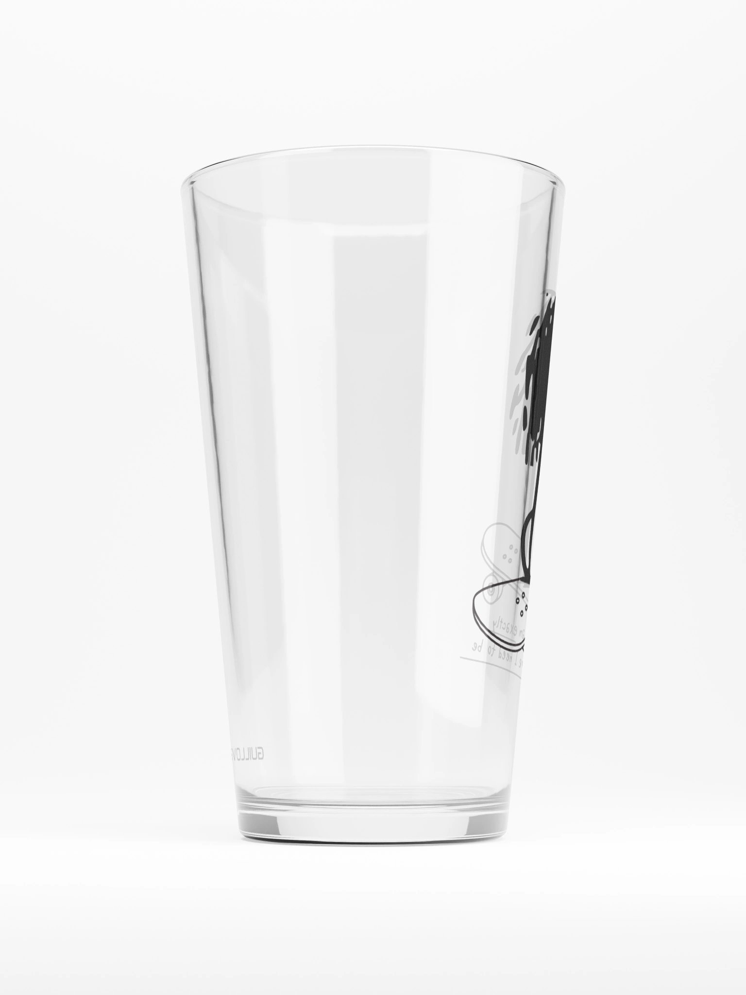 Exactly Where I Need to Be Dog Skateboard Pint Glass product image (2)