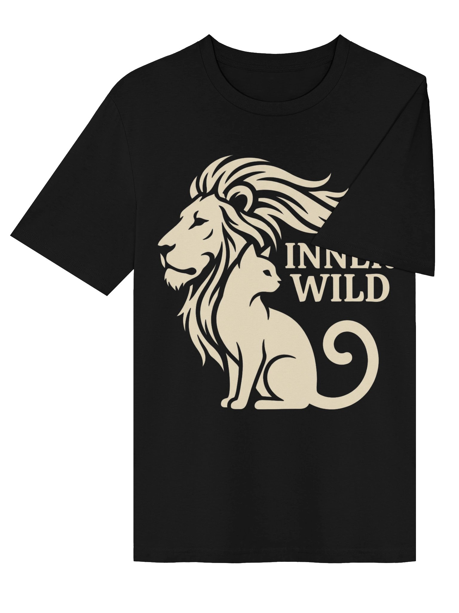 Cat and Lion Silhouette Graphic T-Shirt product image (4)