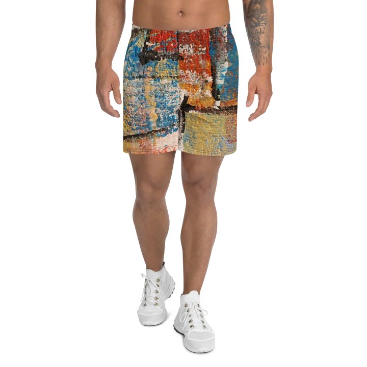 abstract original painting print on shorts product image (1)
