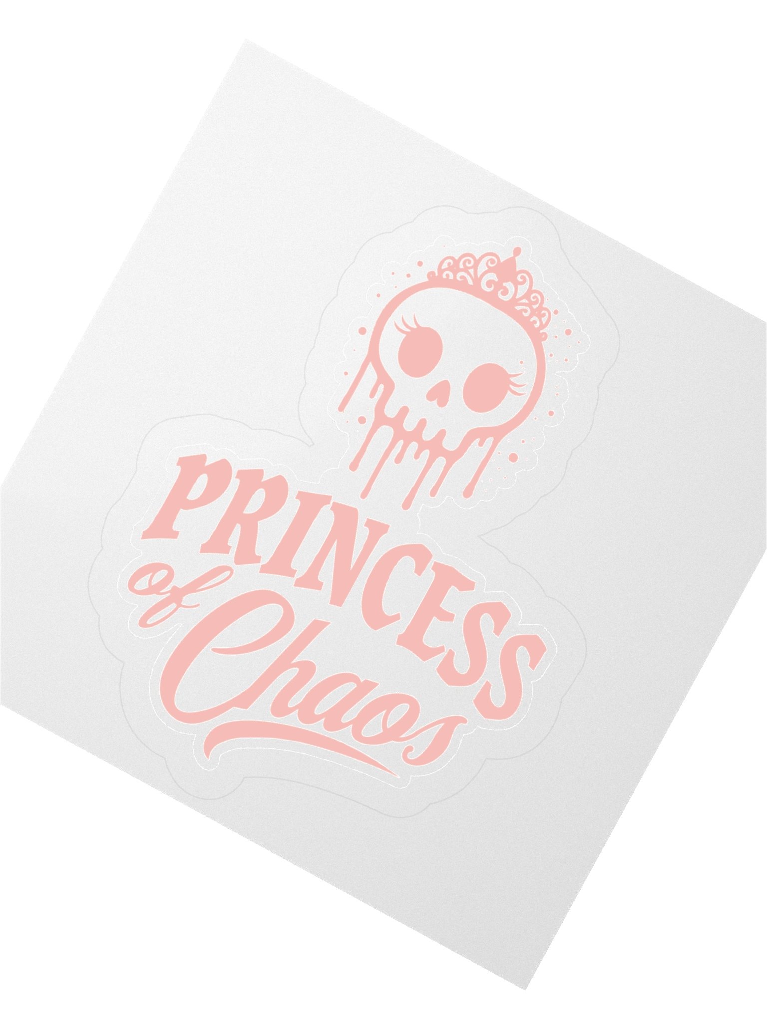 Princess of Chaos Skull Sticker- Pink product image (2)