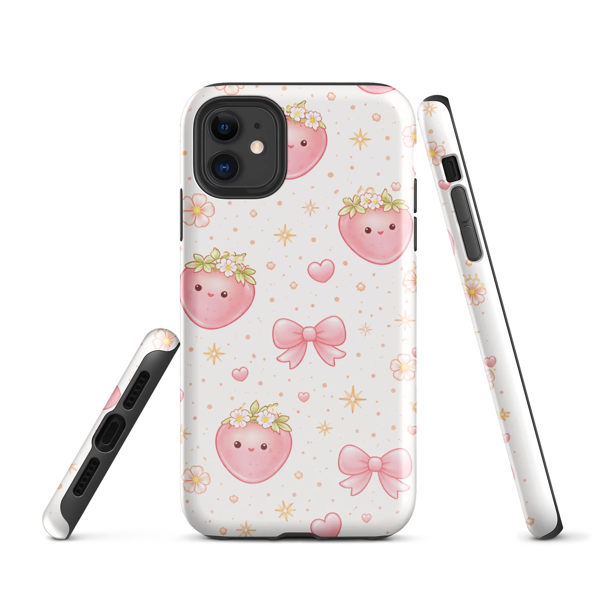 Smiling Strawberry Delight iPhone Tough Case product image (1)