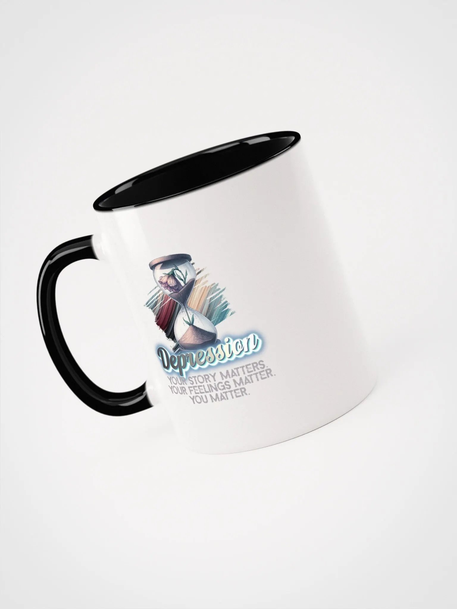 Depression Ceramic Mug with Color Inside product image (32)