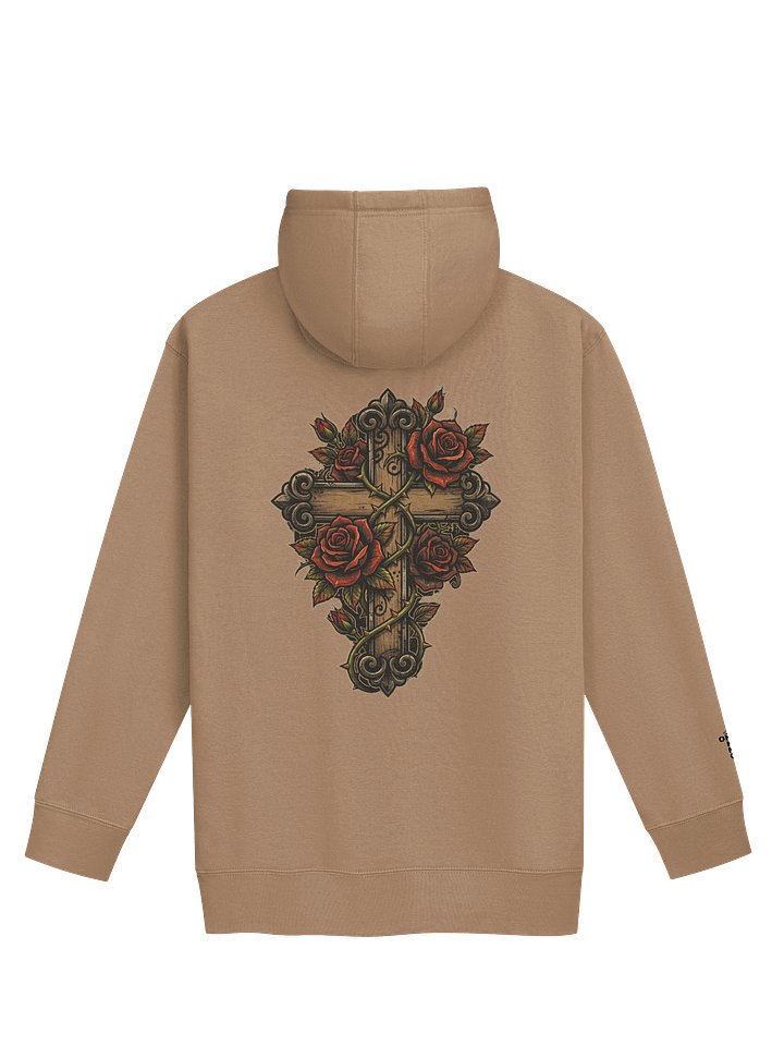 ONE KING The Gift Premium Soft Blend Hoodie with embroidered sleeve logo black print product image (1)