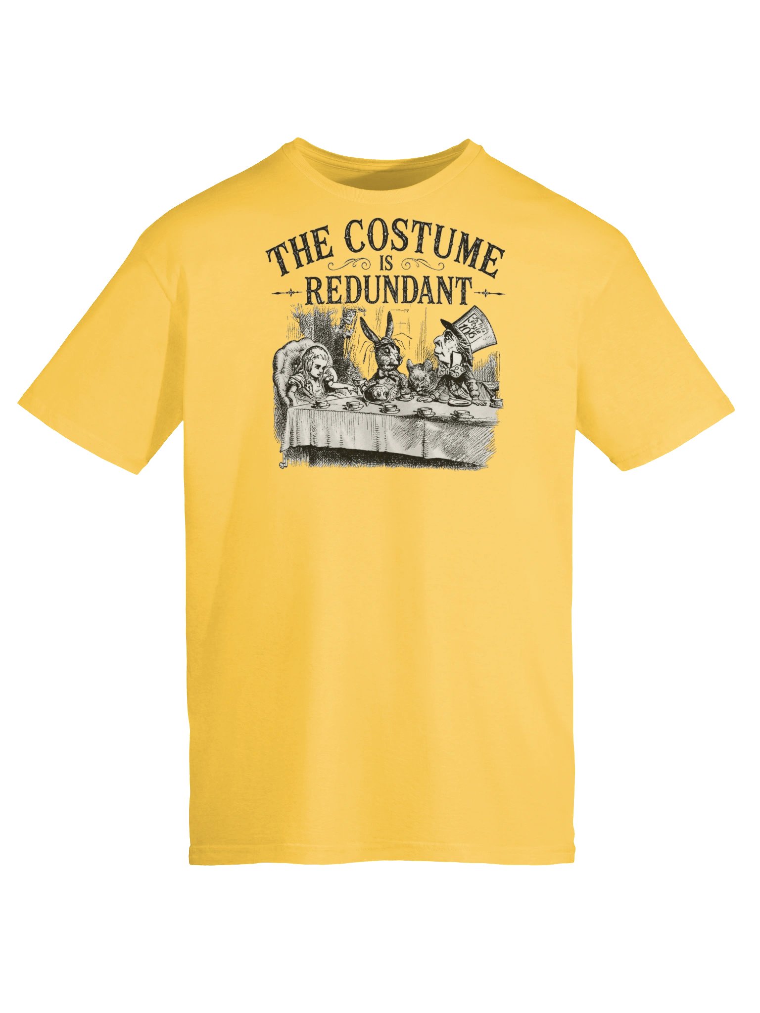THE COSTUME IS REDUNDANT, Alice Tea Party, Halloween Unisex Cotton Softstyle T-Shirt product image (5)