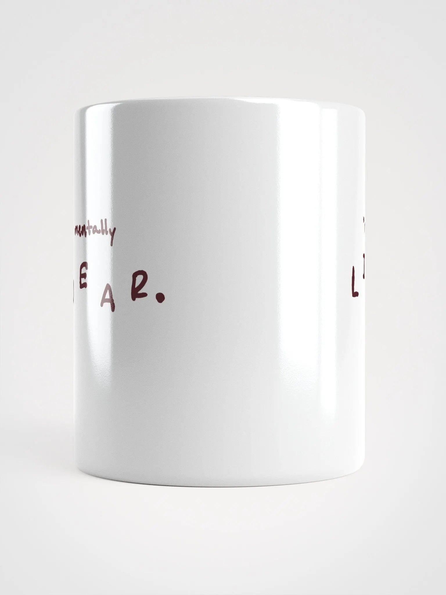 *not* mentally linear (maroon design) mug product image (9)