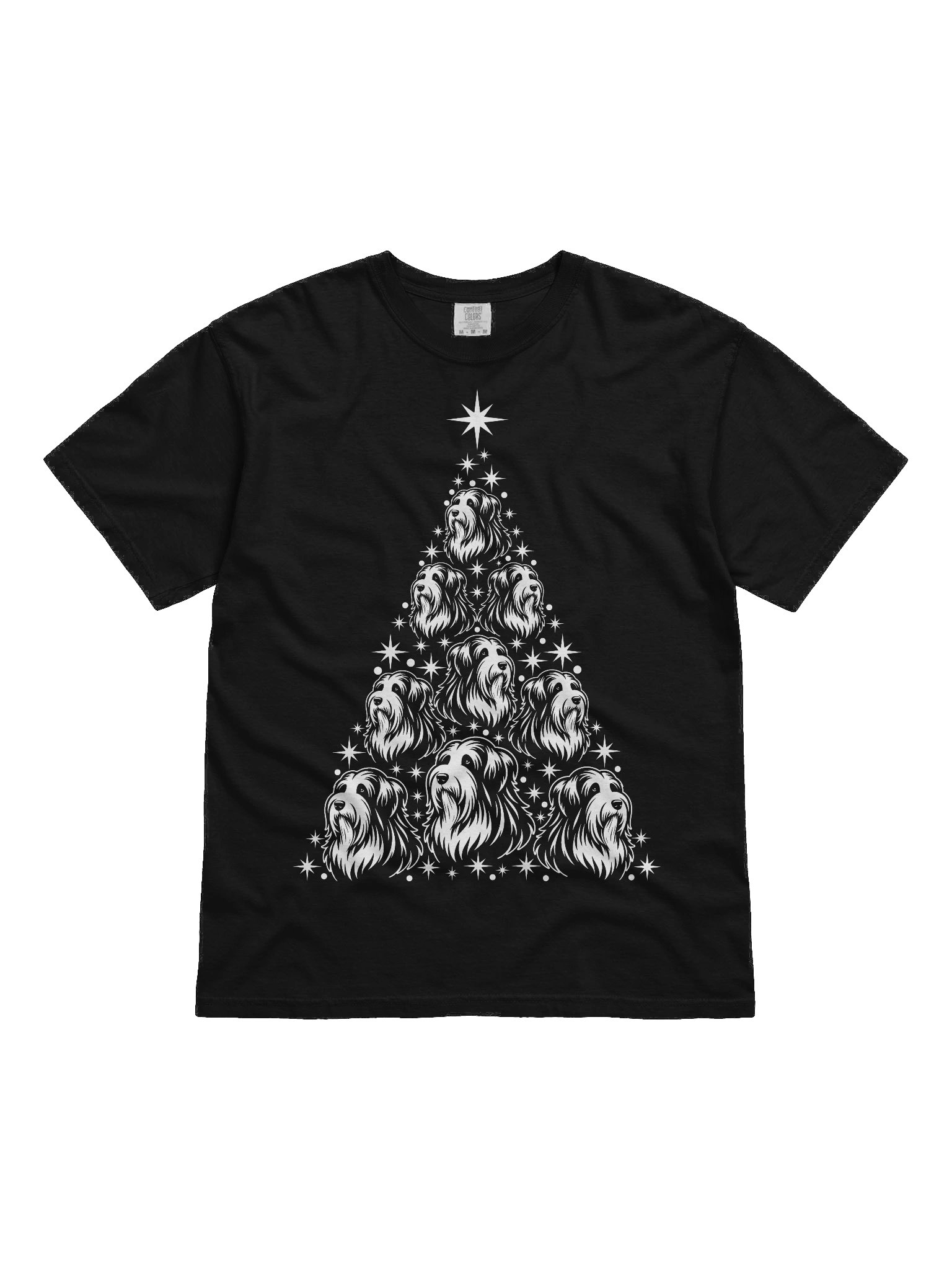 Bearded Collie Christmas Tree T-Shirt product image (2)