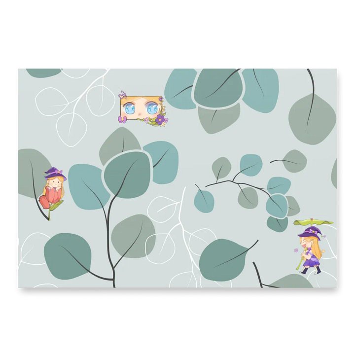 Plants and Chibi Florals Wrapping Paper product image (2)