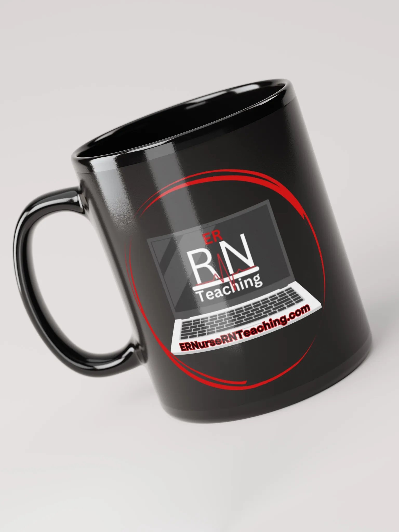 RN Teaching Logo Black Glossy Mug product image (5)