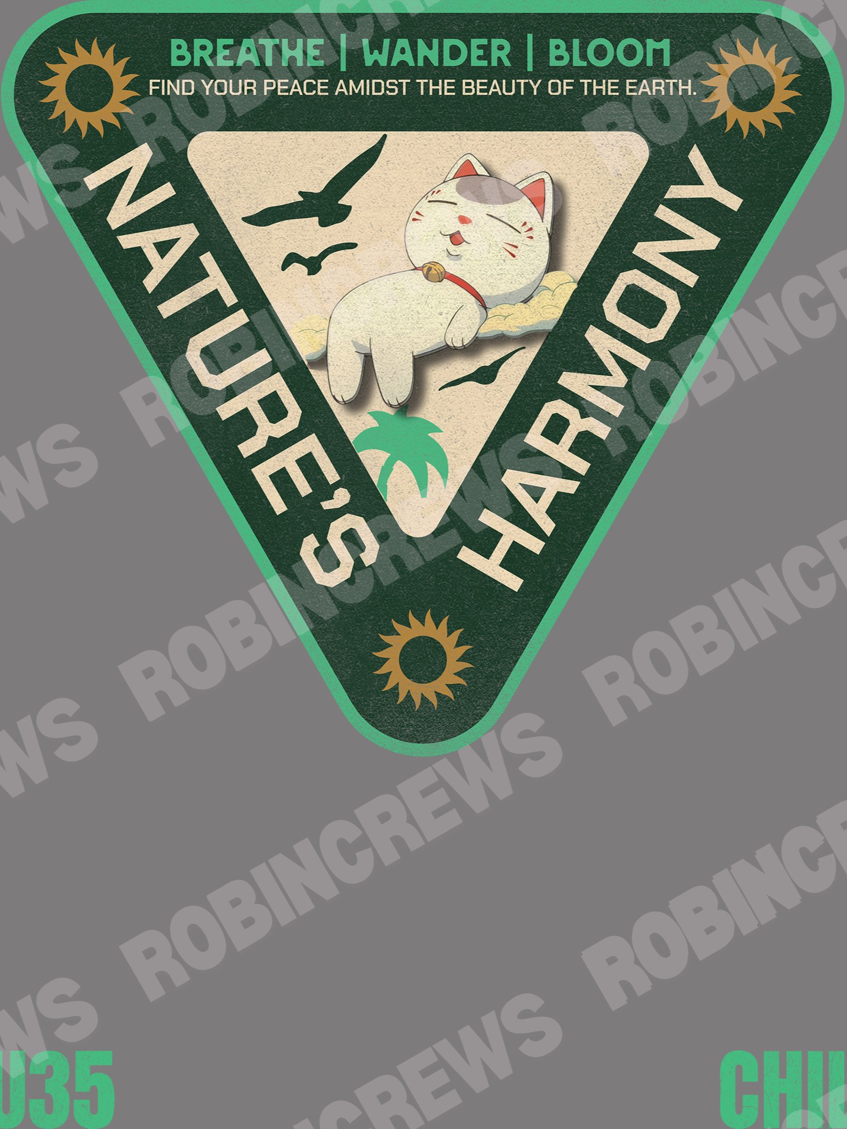 Nature’s Harmony Cat T Shirt product image (5)