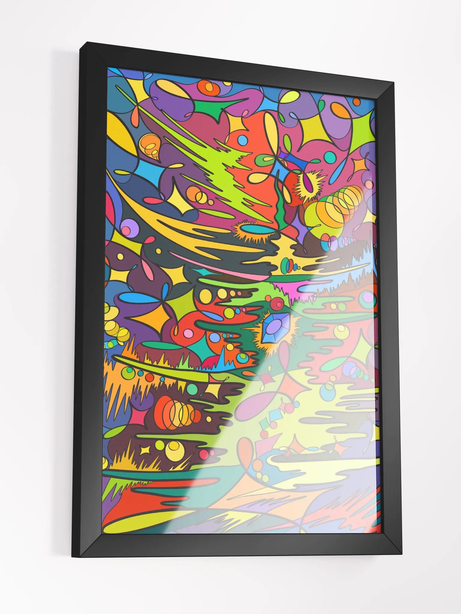 Vibrant Ayous Wood Framed Matte Poster - New Year Tree product image (14)
